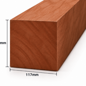 Geschaafd meranti hout 117mm – rondom glad