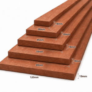 Geschaafd meranti hout 19mm – rondom glad