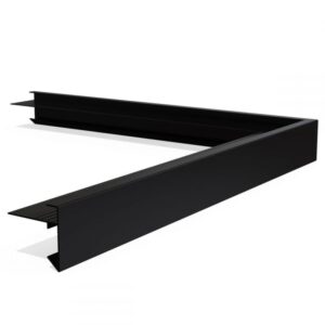Daktrim zwart 45x45mm RAL 9005 buitenhoek