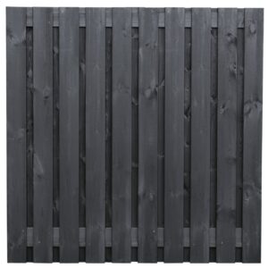Douglas zwart gespoten tuinscherm geschaafd 180x180cm (privacy)