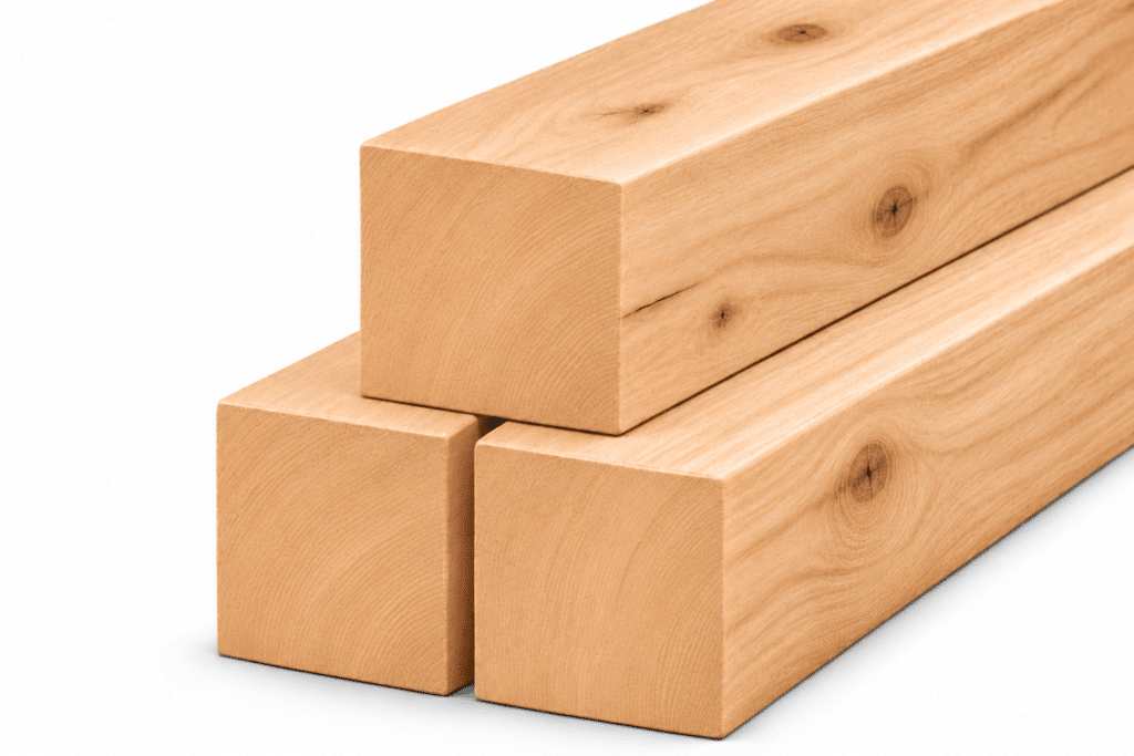 Eiken palen 200x200mm fijn gezaagd