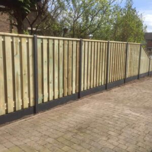 Betonsysteem schutting antraciet