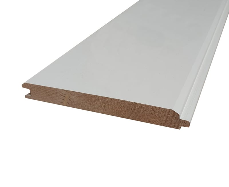 Vuren vellingdeel wit gegrond 18x190mm