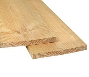 Douglas plank 25x300mm fijn gezaagd