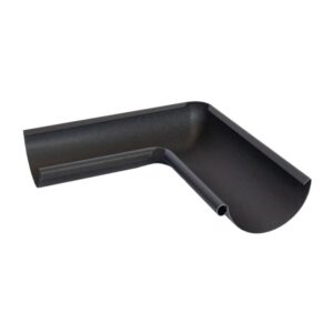 Zwarte mastgoothoeken 125mm