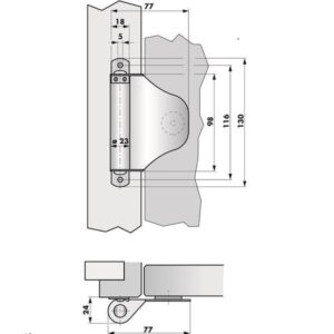 Sluitveer Piccolo 2600 vernikkeld