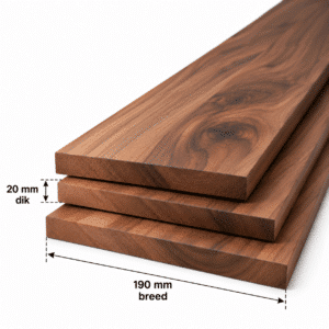 Amerikaans noten planken geschaafd 20x190mm