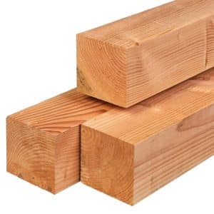 Douglas paal 190x190mm geschaafd