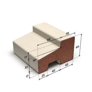 Meranti onderdorpel gegrond (C) 66x110mm
