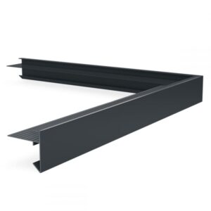 Daktrim antraciet 45x45mm RAL 7016 buitenhoek