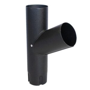 Zwarte Y-stuk 90mm