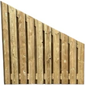 Geïmpregneerd tuinscherm verloop 90cm ->180x180cm (privacy) 19+2