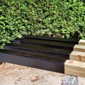 Tuinpaal 120x120mm met sealer zwart