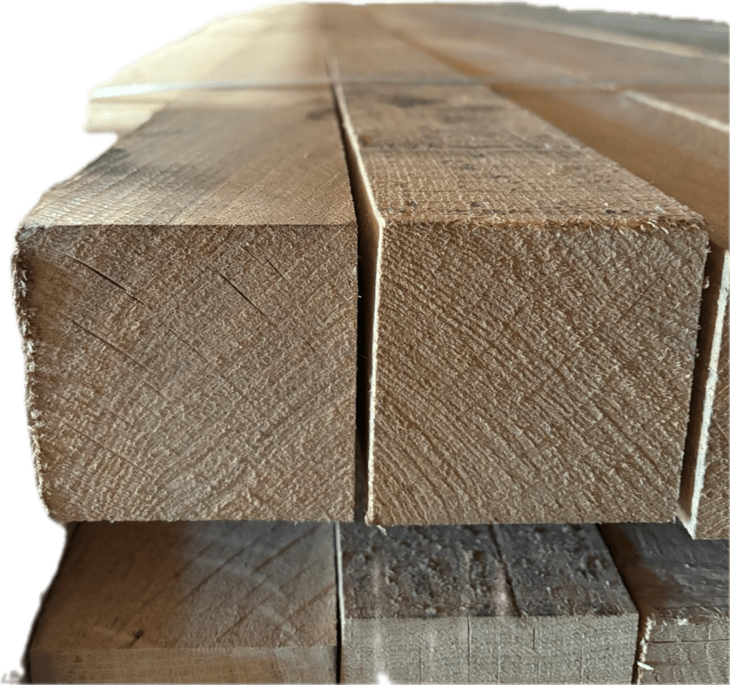 Eiken palen 70x70mm fijn gezaagd