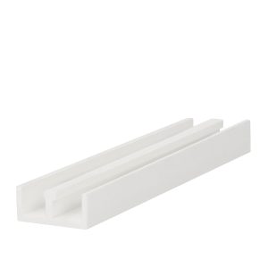 Onder schuifrailprofiel 2x6mm - Wit - 260cm