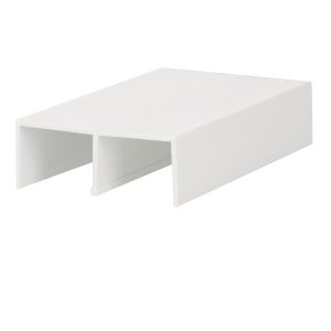 Boven schuifrailprofiel 2x18mm - Wit - 260cm