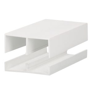 Onder schuifrailprofiel 2x18mm - Wit - 260cm