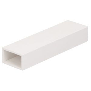 Kokerprofiel 25x15x2mm - Wit - 600cm