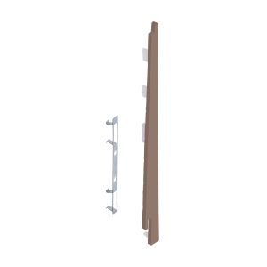 Eindkap+connector rechts voor 2817 (5st) - Antraciet