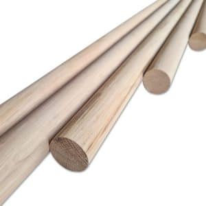 Massief eiken trapleuning rond 40mm