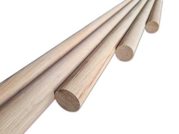 Massief eiken trapleuning rond 40mm