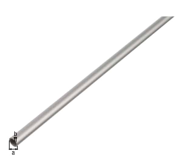 Aluminium ronde buis, zilver geanodiseerd
