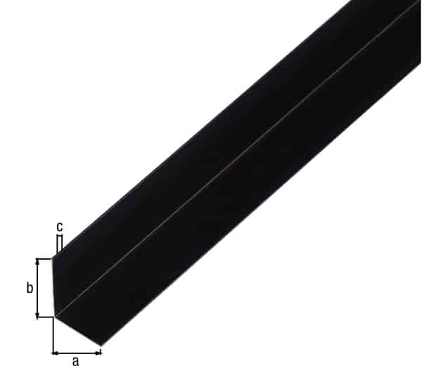 Aluminium hoekprofielen, zwart geanodiseerd