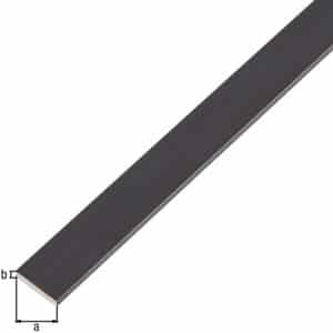 Aluminium platte strippen, zwart geanodiseerd
