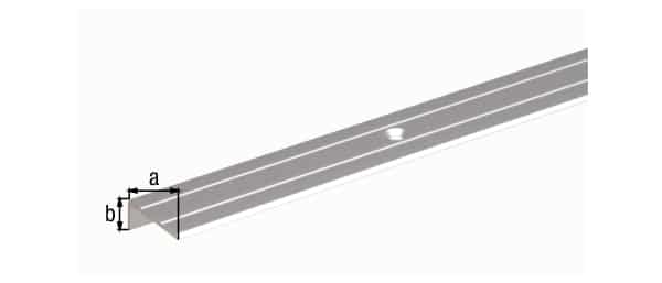 Aluminium trapprofiel, zilver geanodiseerd