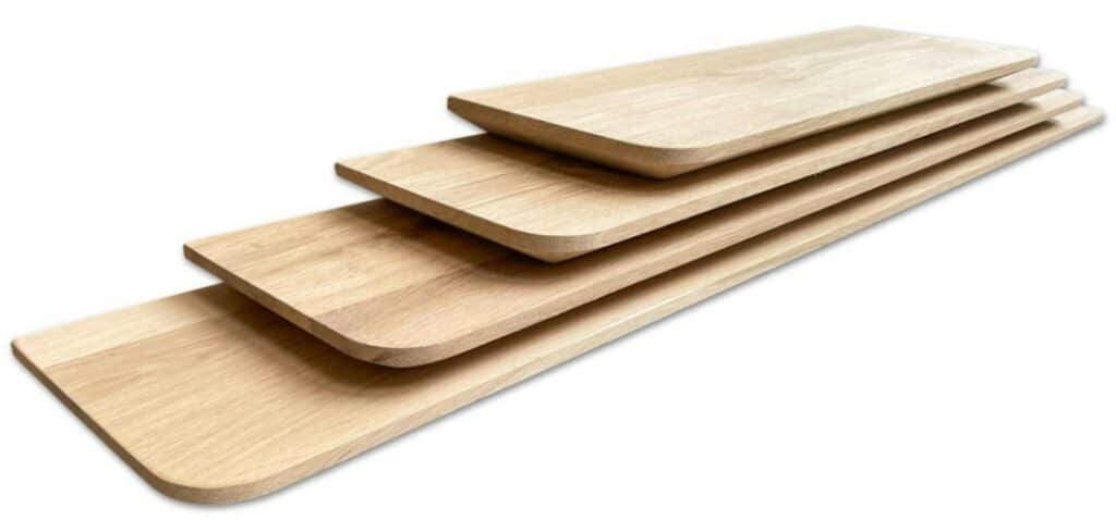 Eiken wandplanken met facet