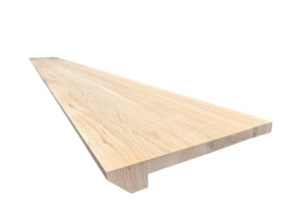 Eiken overzet vensterbank met facet