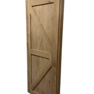 Massief eiken opdekdeuren met eiken kozijn