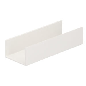 U-profiel inwendig 30mm (wanddikte 3mm) - Wit -500cm