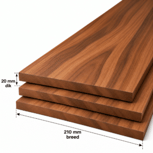 Amerikaans noten planken geschaafd 20x210mm