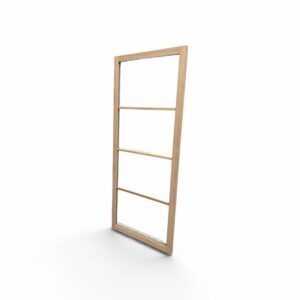 Eiken deur met gehard glas