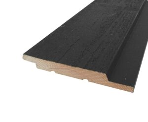 Vuren channelsiding zwart gespoten 18x195mm