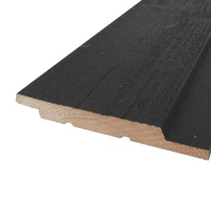 Vuren channelsiding zwart gespoten 18x195mm