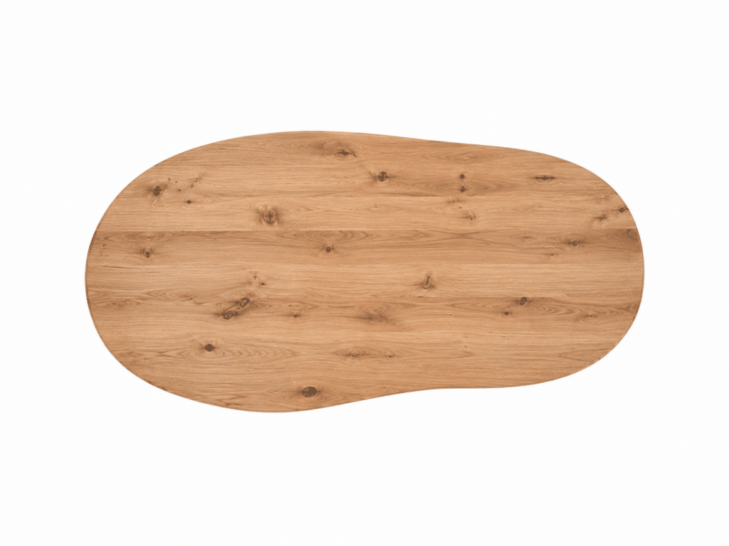 Eiken tafelblad organisch - kiezelvorm