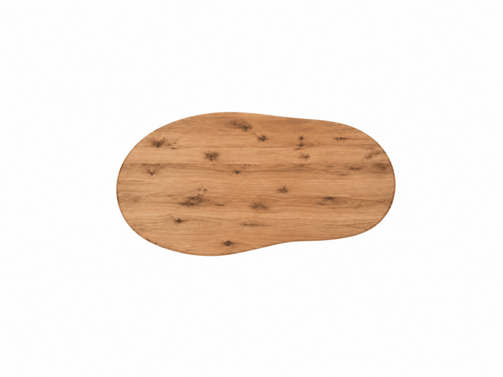 Eiken tafelblad organisch - kiezelvorm