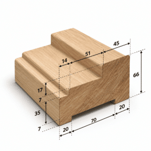 Eiken kozijnhout | Stijl A | 66x110mm | Prime