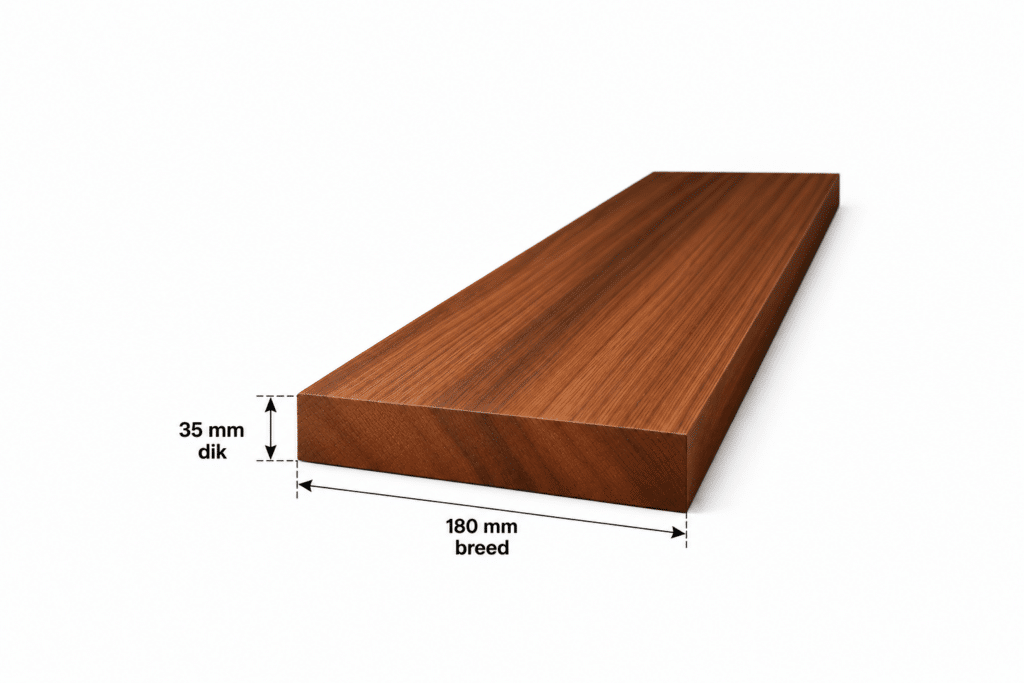 Amerikaans noten planken geschaafd 35x180mm