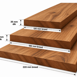 Amerikaans noten planken 35mm dik, divers breed