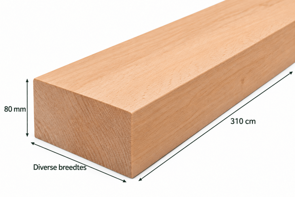 Beuken 75mm geschaafd 310cm
